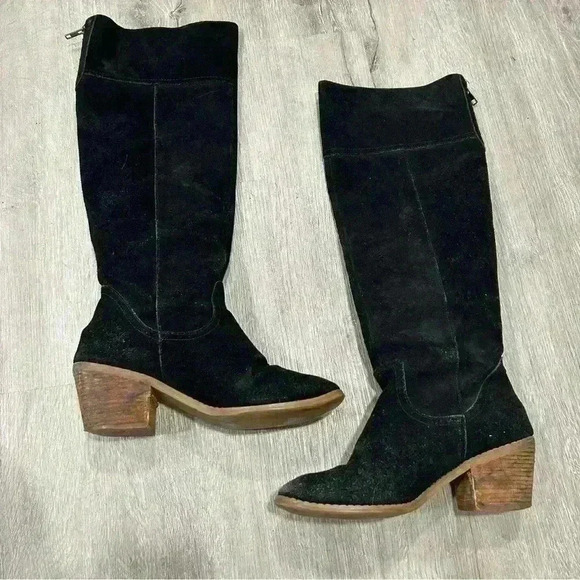 Urban Outfitters BDG Black Leather Boots - Picture 1 of 5